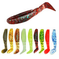 Wholesale 5.5CM/2G 10-color T-tail Soft Bait Artificial Fishing Lure Single Tail Soft Lures