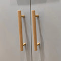 Nordic Style Solid Wood Combination Handles and Knobs Furniture Door Drawer Kitchen Cabinet Wooden Furniture Handles