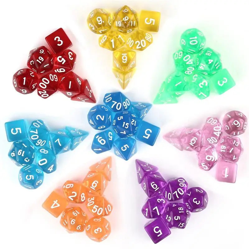 Multifaceted Dice 7piece Set Dragon and Dungeon Board Game Dice Acrylic DND Dice TRPG Running Group