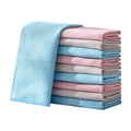 Bearfamily Glass Stain Removing Towel Wiping Rags Microfiber Fish Scale Ultra Soft Highly Absorbent Cleaning Cloth 40*60 cm