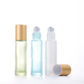 OEM 5ml 10ml Cosmetic Packaging Rose Gold Roll on Bottle Essential Oil Pink Glass Roller Perfume Bottle