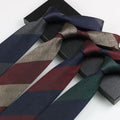 Top Quality Hot Sale Pocket square Navy Striped Necktie Set Stock Handkerchief Red Ties With Stripes