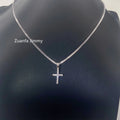 Ready to Ship Iced Out Hip Hop Style 925 Sterling Silver VVS1 Moissanite Cross Pendant Necklace Box Chain