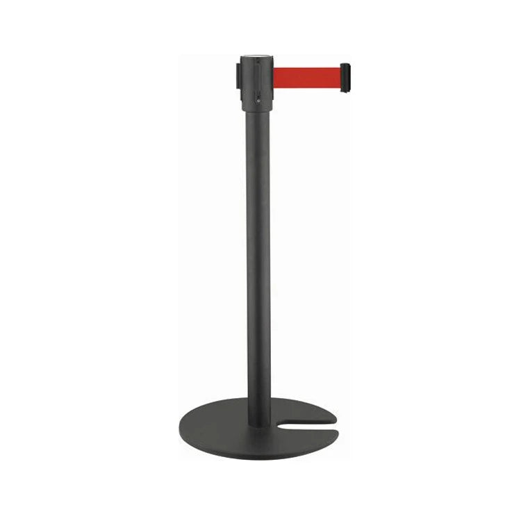 Hotel Queue Pole Stand Barrier Stanchion Post Folding Railings Retractable Belt for Crowd Control