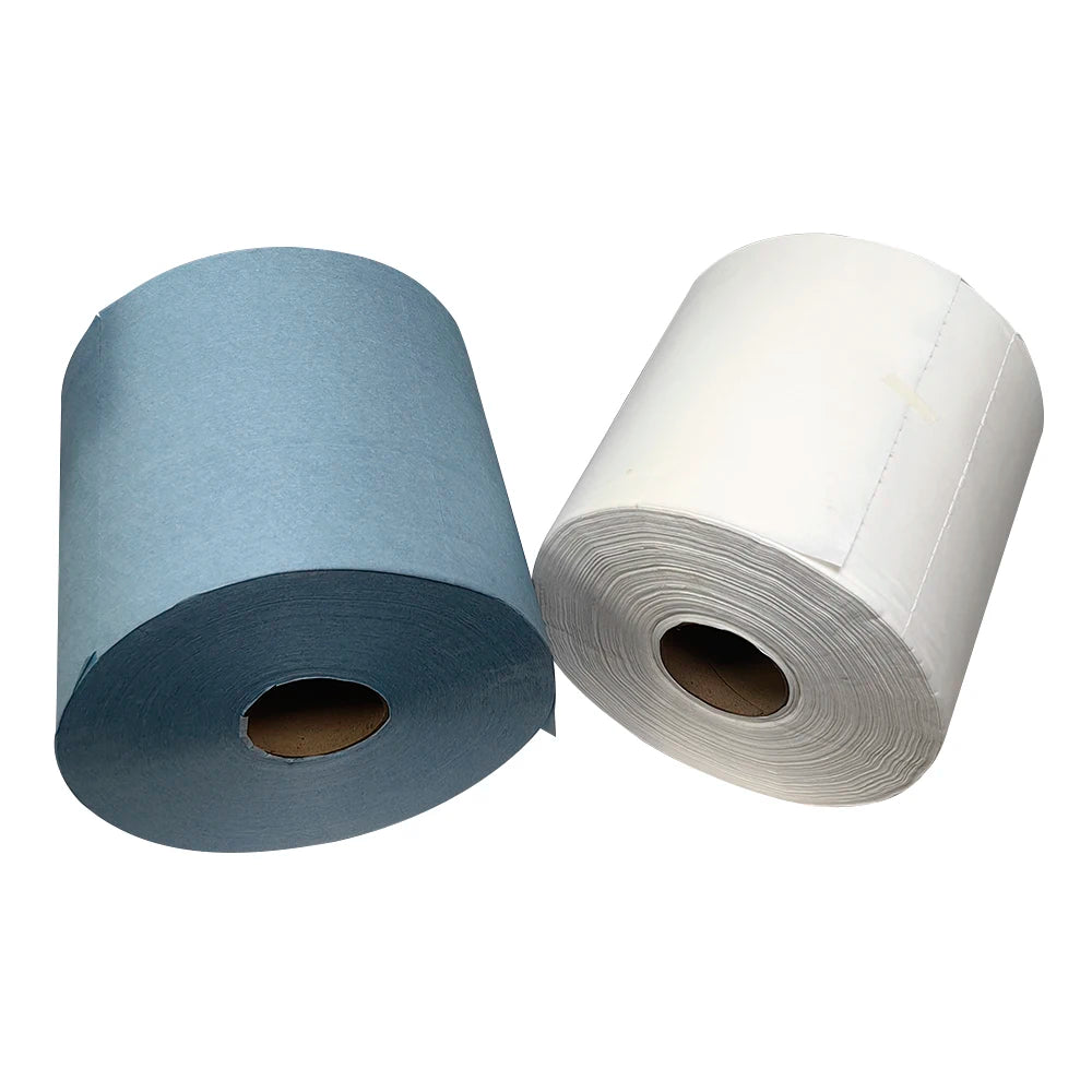 Allesd Perforated Blue White Wiper Roll Multi Industry Tissue Roll Disposable Cleaning Wiper Car Wipe Roll