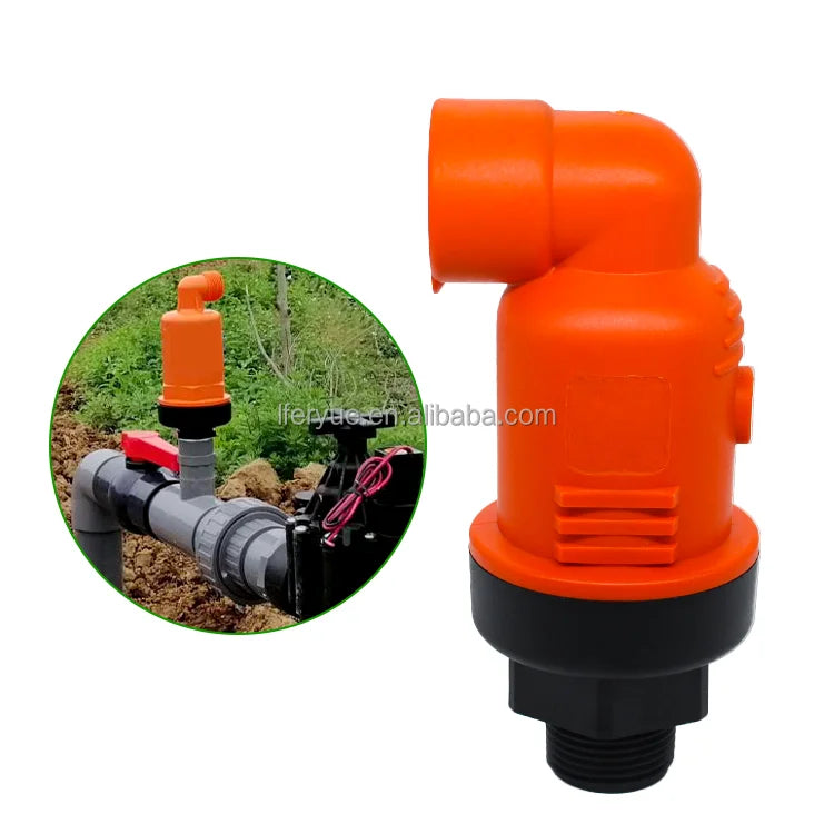 Plastic Threaded Interface 90-degree Elbow Automatic Exhaust Valve for Garden Irrigation and Sprinkler System