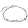 Pretty 2022 Charm Bracelet Lady 925 Sterling Silver Double Chain Bracelet