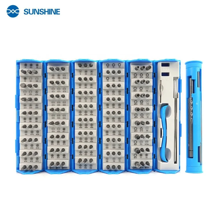 Sunshine SS-5120 Industrial DIY Precision Screwdriver Set 128 1 Magnetic Steel Customizable OEM Repair Mobile Phone Screwdrivers