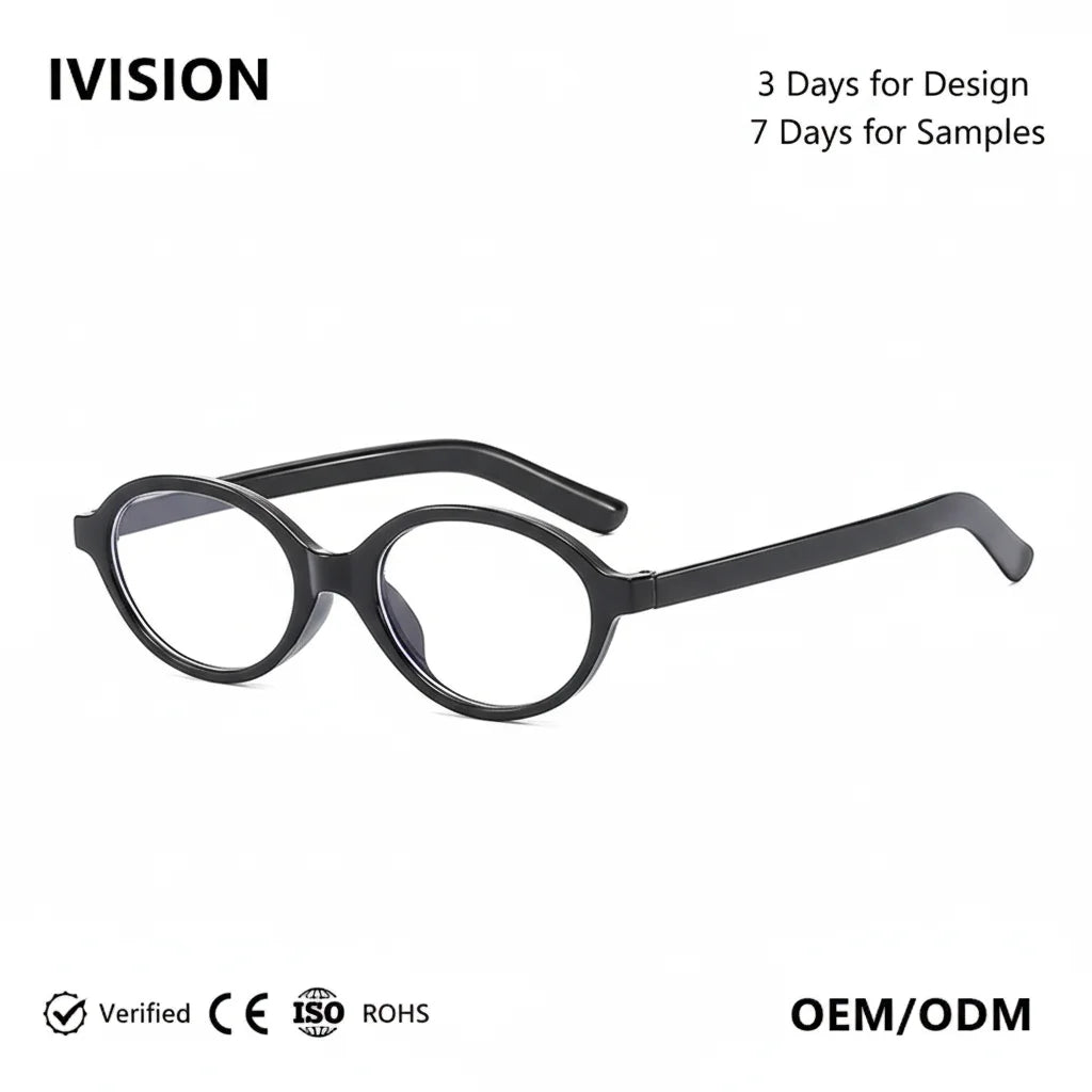 Retro Oval Glasses Frame Artistic Blue Light protection Glasses Frame for Women