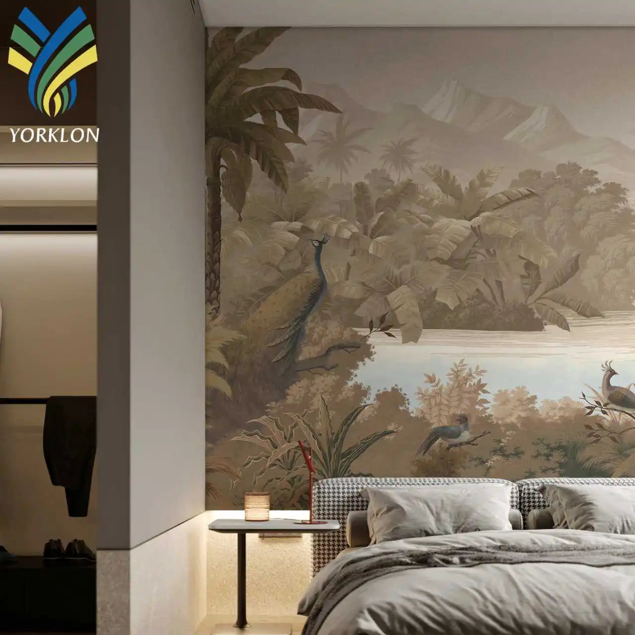 Modern 3D Mural Wallpaper for Living Room Bedroom Hallway Waterproof Fireproof Beautiful Scenery for Hotel Decoration