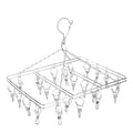 Popular Morden Luxury 316 Stainless Steel Square Socks Hanger and Marine Grade Sock Rack for Clothes Hanger