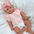 20" Maddie Floppy Full Solid Silicone Reborn Doll for Kids Simulation Rebirth Baby Open Eyes Handmade Weighted Newborn Girl Toy MegaBDM