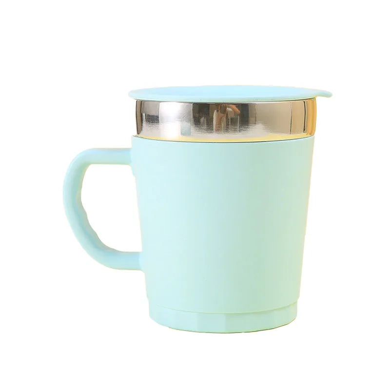 Customized 304 Stainless Steel Water Mug with Detachable Plastic Inner Liner Lid and Double Insulation Mark Cup