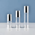 30ml Clear Empty Luxury Airless Pump Bottle Plastic U Shaped Sliver Shoulder for Skincare  Serum Lotion Refillable Skincare