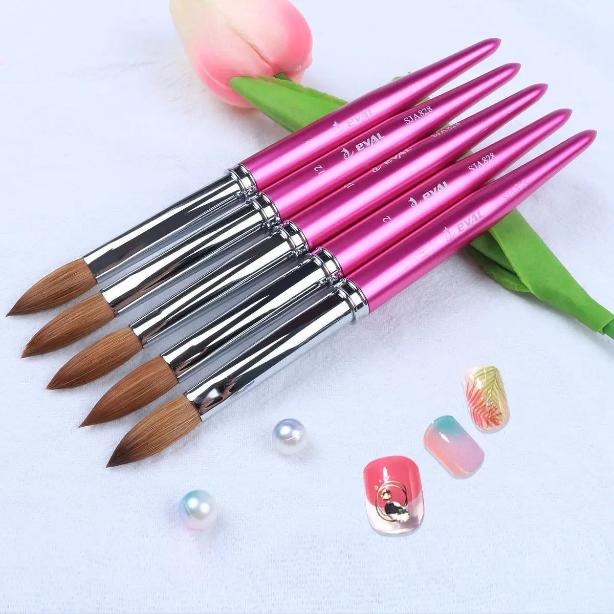 USA Hot Sale Metal Handle Pure 100% Kolinsky Hair Acrylic Nail Brush From Yihuale