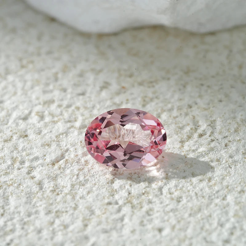 Starsgem Lab Gems Rough Oval Cut Vivid Color Padparadscha Sapphire Lab Grown Sapphire
