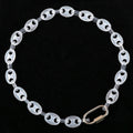 2024 Wholesale Transparent Acrylic Coffee Bean UV Chain Necklace for Women Punk Choker Hip-hop Pig Nose Necklaces for Men