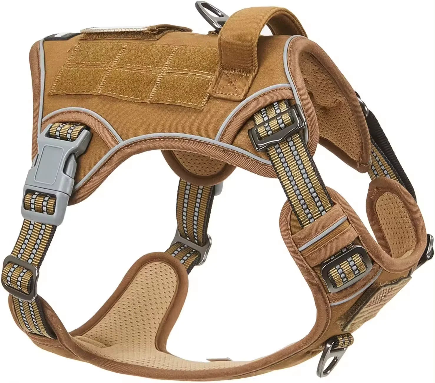 Wholesale Luxury Personalized Nylon Webbing Fashion Pulling Dog Vest Safety Strap Neoprene Padded Mesh Pet Harness