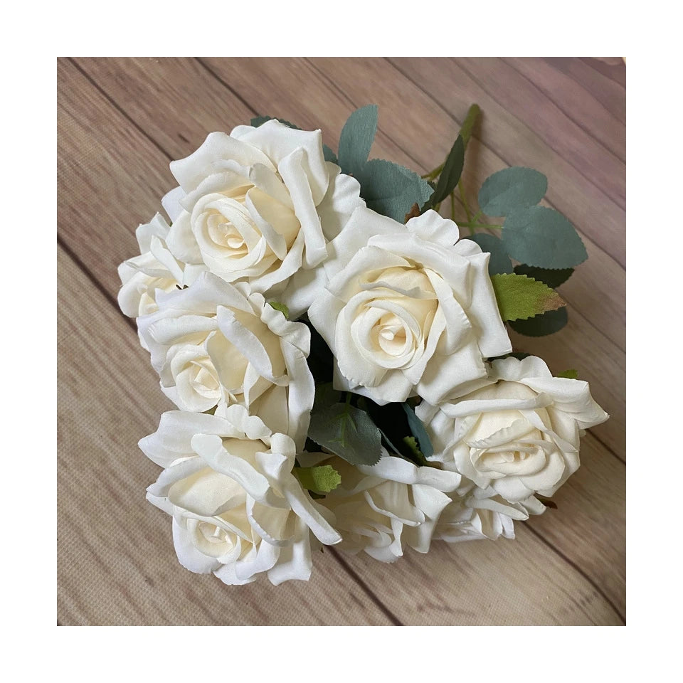 LFR128 Luckygoods Popular Selling Artificial Rose Bouquet Flowers Peony Wedding Peony Silk Flower Wholesale