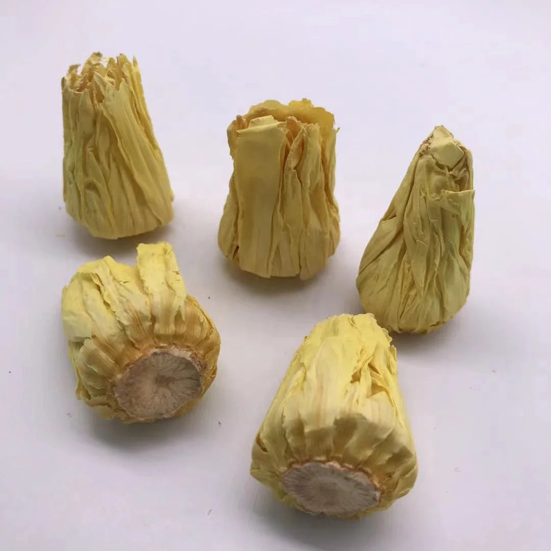 HYCV4083 Huang Lian Hua Wholesale Dried Close Vacumn Yellow Lotus Flower Tea
