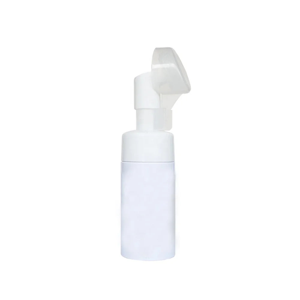 Cute Acrylic Face Wash Mousse Facial Cleanser Pump Foaming Bottle Cosmetic Packaging Skin Care Serum Silicon Brush Lotion Use