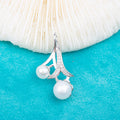 P010921 DIY 7-9mm Natural Freshwater Pearl Pendant Accessory 925 Sterling Silver Engagement Jewelry Necklace for Women