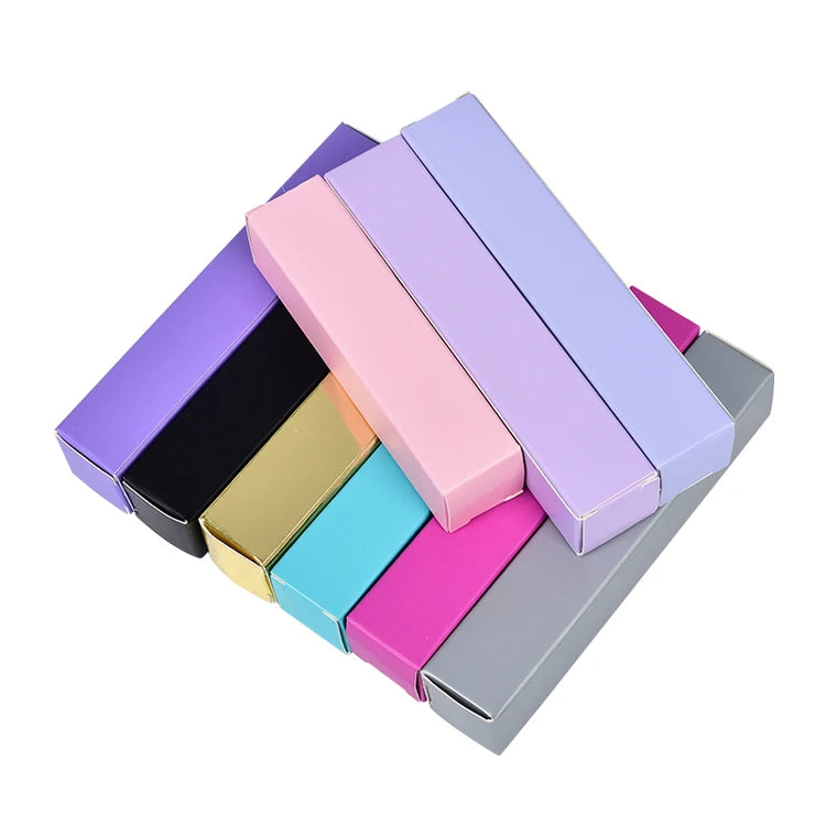 In Stock Lip Gloss Boxes Packaging Cheap Wholesale Customized Designs Recyclable Printed Custom Lipstick Lip Balm Tube Paper Box