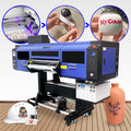 UV DTF Printer With Laminator Multifunction Phone Case Bottle AB LED UV Flatbed DTF Transfer Film Sticker Printer 60cm