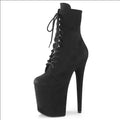 Sexy Stage Performance Pole Dance Bota Gold Glitter Suede Ankle Boots 20 cm Thin Stripper High Heels Boots Women Shoes