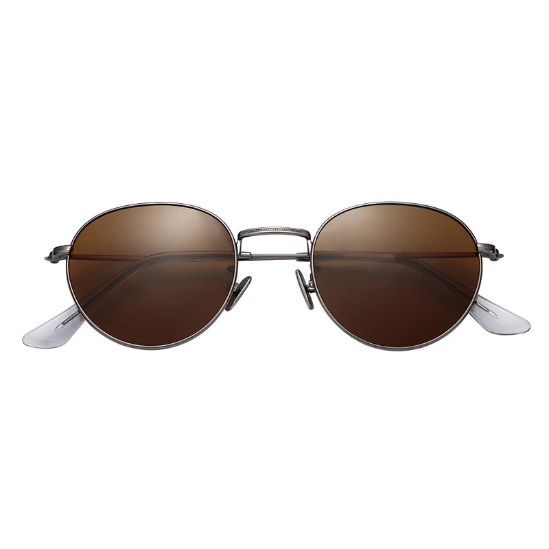 Classic Retro Polarized Men's Vintage Designer Sunglasses Light Weight Gold or Silver Metal Acetate Oculos De Sol