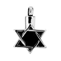 Stainless Steel Star Memorial Urn Necklace Ash Keepsake Cremation Urn Pendant Enamel Holder Hexagram Jewelry Religious Locket