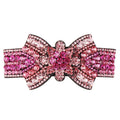 HX-132 New Bow Spring Clip Austrian Drill High-end Hair Accessories Leather Full Drill Hairpin Large Ladies Czech Drill