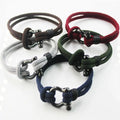 BMZ 2025 New Handmade Father Day Gifts Mother Day Stainless Screw Double Layers Rope Meaningful Bracelet