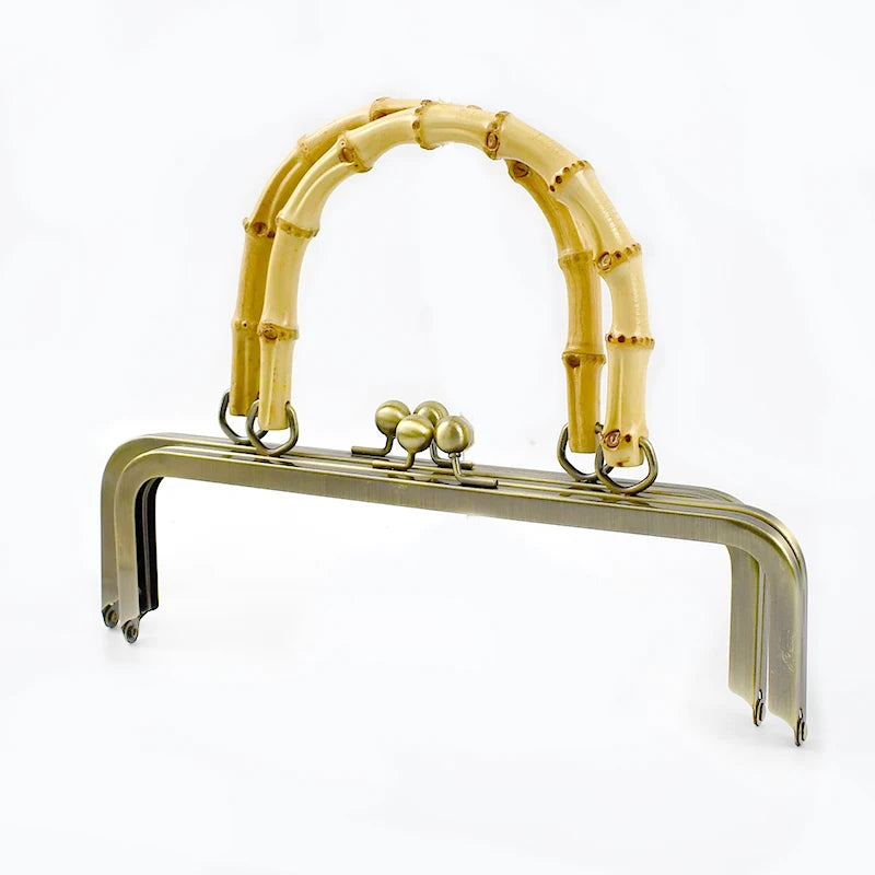 Deepeel AP2350 20/25cm Handbag Accessories Bamboo Handle Retro Kiss Lock Clasp Bag Frame