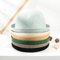 Wholesale Autumn Fashion British Hat Small Brim Curling Edge Wool Winter Black Fedora Hats for Womens