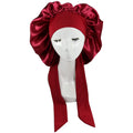 HZO-18132 Extra Satin Bonnet With Adjustable Ties Night Hair Cap With Elastic Soft Band for Women