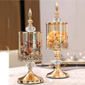 European Crystal Covered Rose Storage Jar European American Living Room Coffee Table Lace Candy Jar Storage Decoration