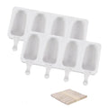 4-Cavities Reusable DIY Classic Shape Ice Cream Makers Silicone Ice Cream Ice Cube Mold