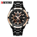 CURREN 8023 Stainless Steel Band Watches Men Luxury Brand Waterproof Chronograph Quartz Watch