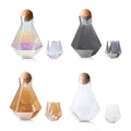 New Diamond Color Glass Carafe Water Pitcher Set With Lid