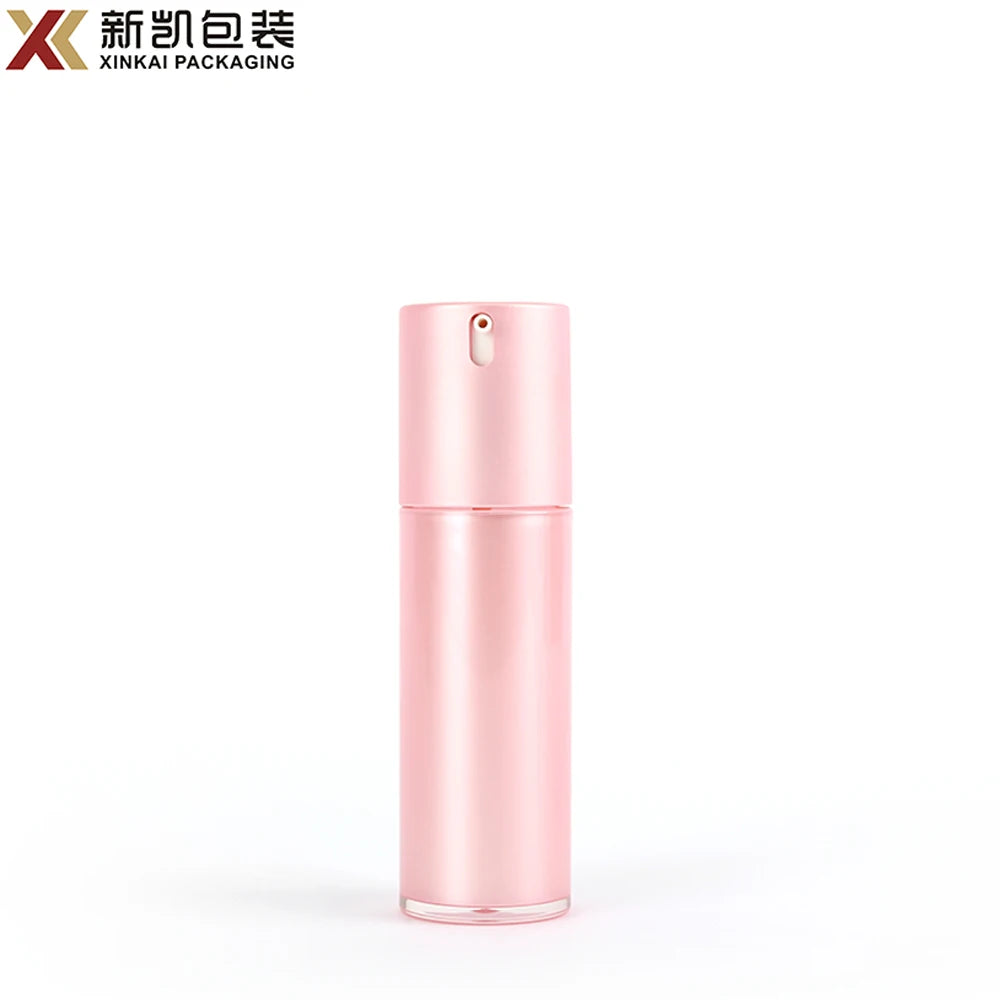 Cosmetic Acrylic Frosted Vacuum Airless Pump Bottle 15ml 30ml 50ml Lotion Pump Sprayer Twist Sealing Cylinder Customized Color