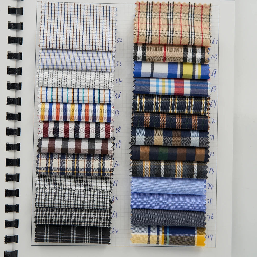 Factory Wholesale TC Plaid Checks Stripe Yarn Dyed Woven Fabric for Shirts and Dress