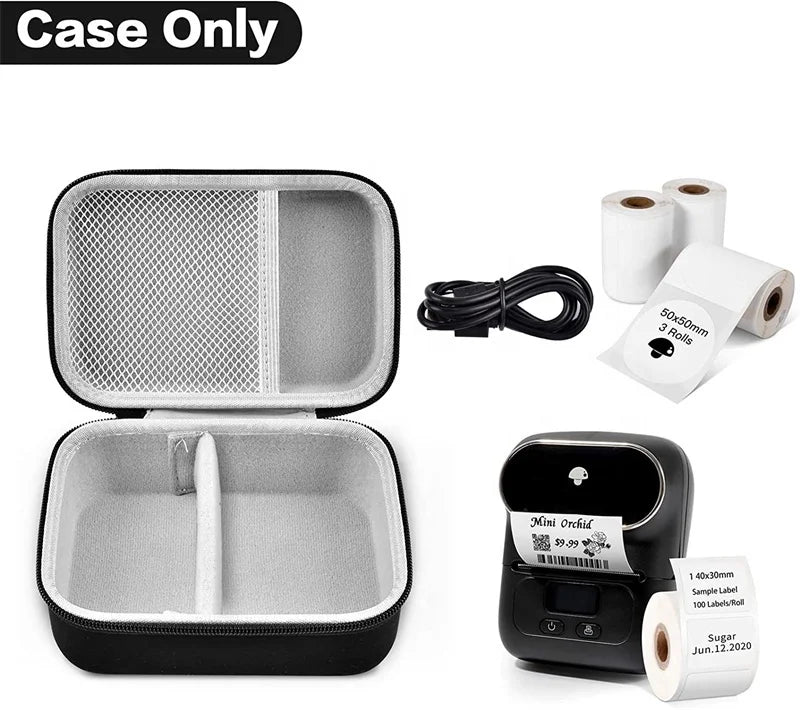 Custom Hard Travel Carrying Case Storage Bag for Phomemo M110 Label Maker - Portable Mini Bluetooth Thermal Label Maker Printer