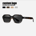Sunglasses 2026 Luxury Custom Wholesale Trendy Retro Luxury Glasses Black Men Sunglasses Stock Acetate Polarized Sunglasses