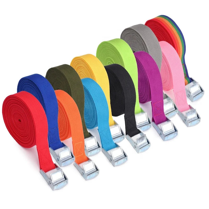 High-quality 1inch Polyester/Nylon & PP Webbing Braided Cargo Lashing Strap with Customized Color and Length for Car Seat
