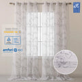 Modern Leaf Embroidered Organza Tulle Drapes Wholesale Sheer Window Curtains & Valances for Living Room for Home