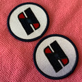 Fashionable Stitching Border Shoulder Fabric Embroidered Patchperfect Handfeeling Full Embroidery logo Emblem for Caps