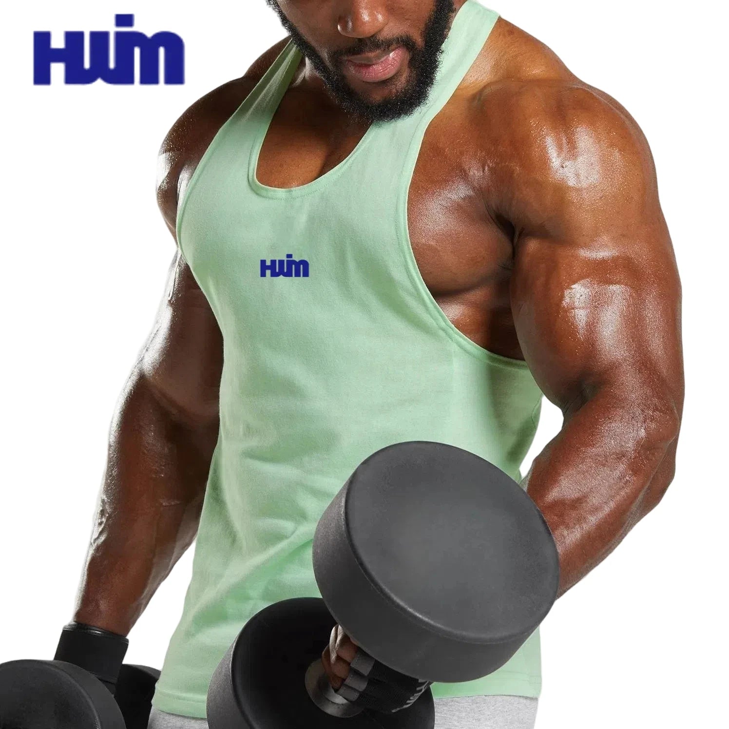 OEM Classic Loose Y Back Vest Quick Dry Fitness Gym Workout Breathable Stringer Tank Top Bodybuilding Men Relaxed Sport Outfit