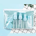 LeakProof Squeezable & Refillable Toiletry Containers Kit Plastic Travel Bottles Set Travel Kit Bottle Cosmetic with Bag