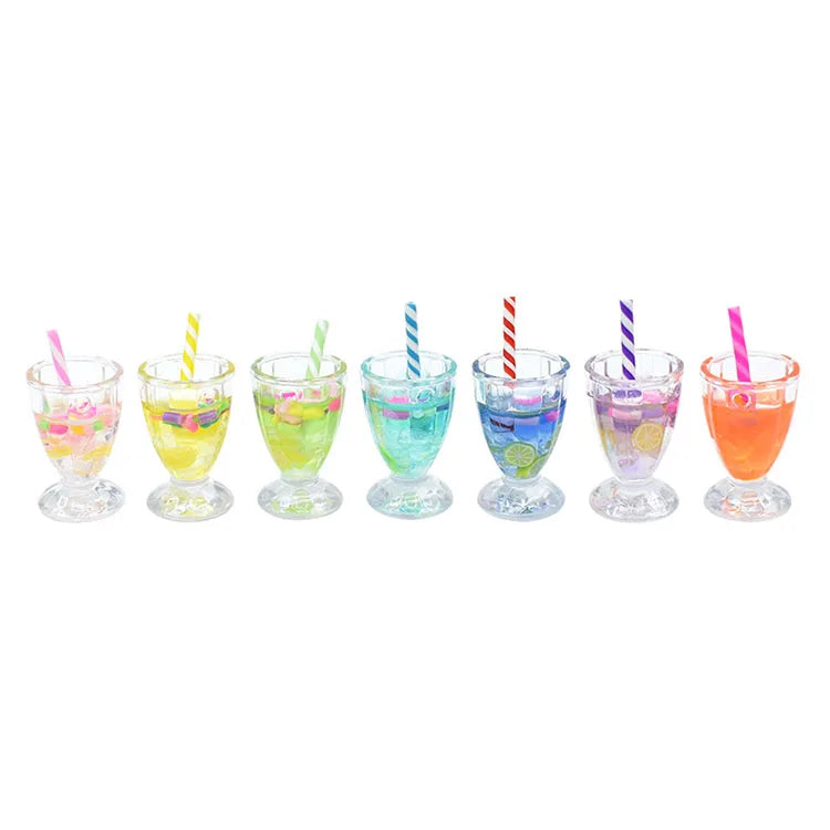 Cute Simulation Fruit Drink Cup Resin Charms for Craft Keychain  DIY Jewelry Making Bracelet Necklace Earring Pendants